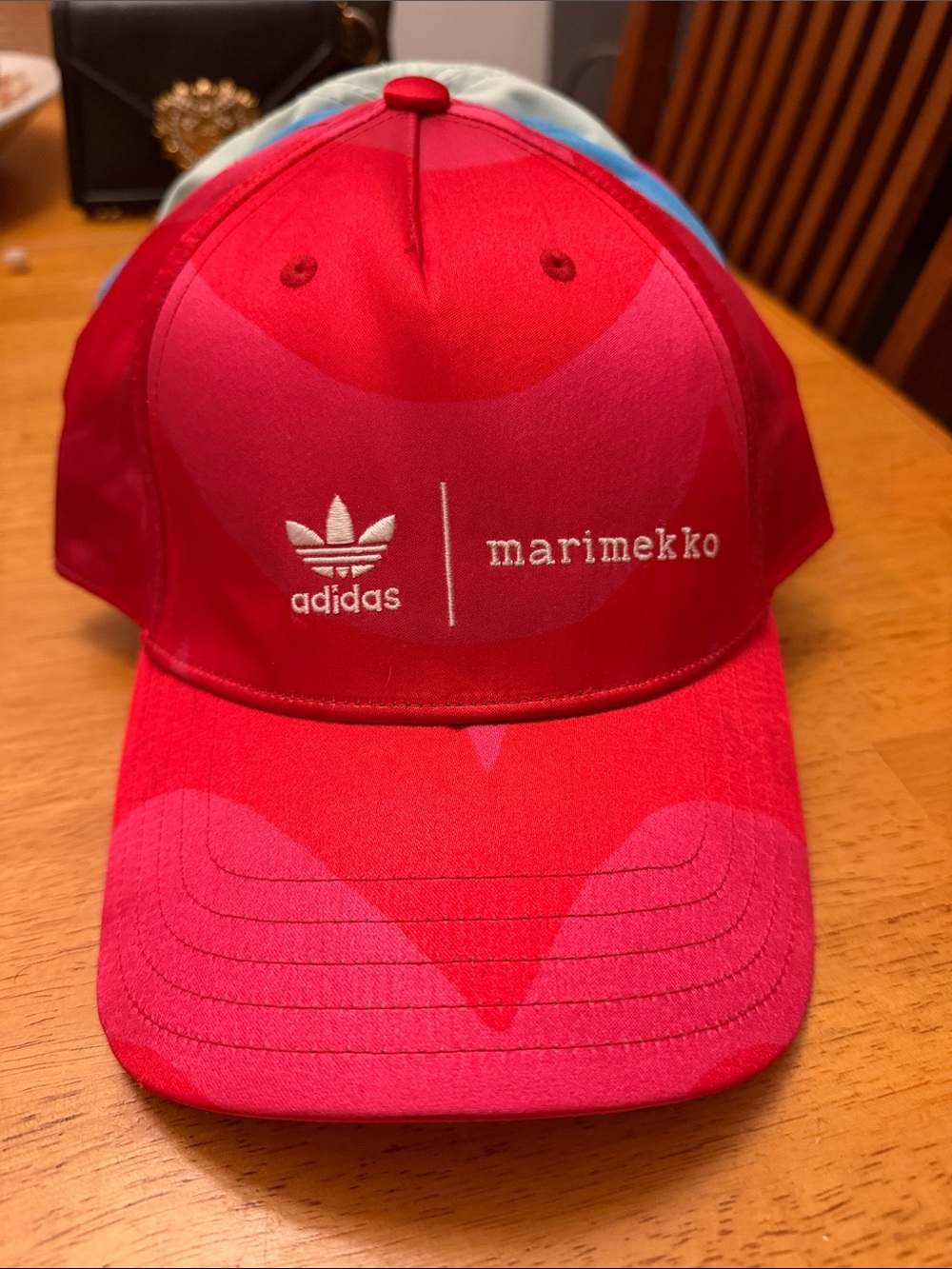 Women's Red Patterned Baseball Cap